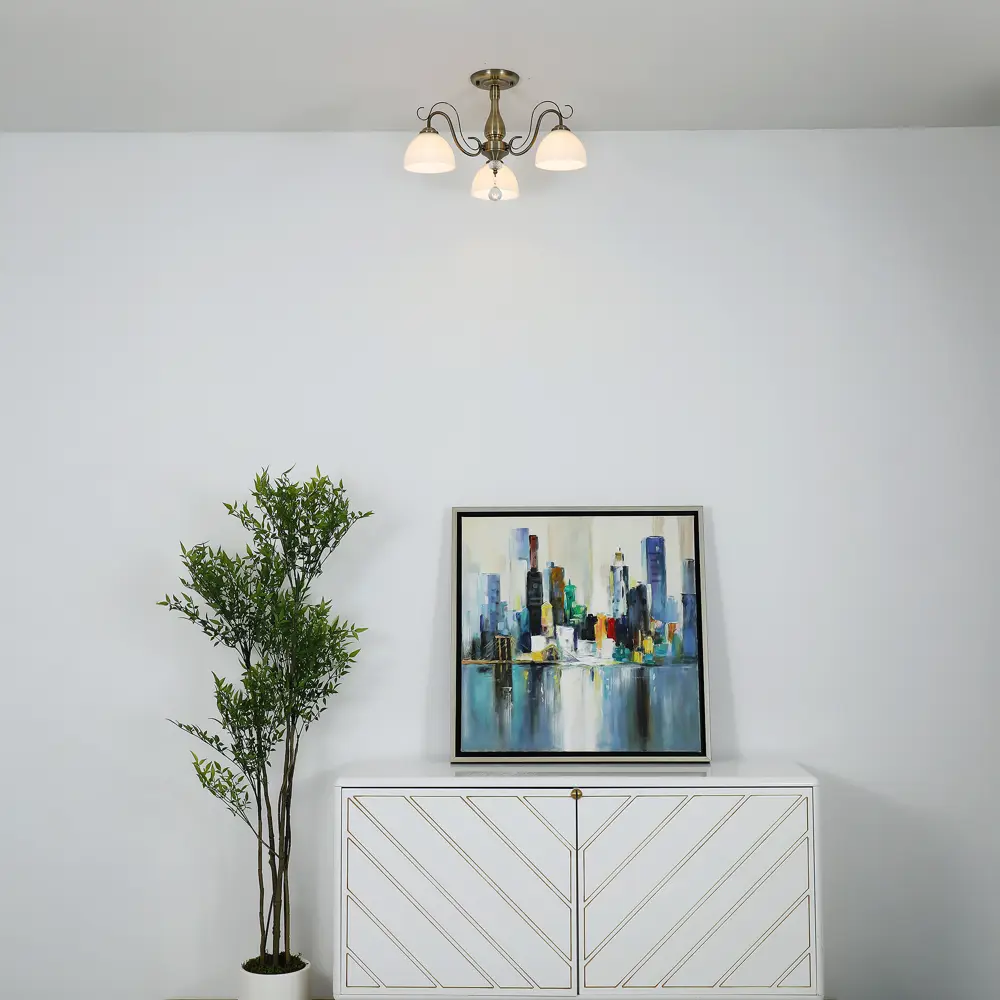 Фото 11 Люстра на штанге Primavera 3 лампы 12 м² цвет бронза Фото 11 Люстра на штанге Primavera 3 лампы 12 м² цвет бронза