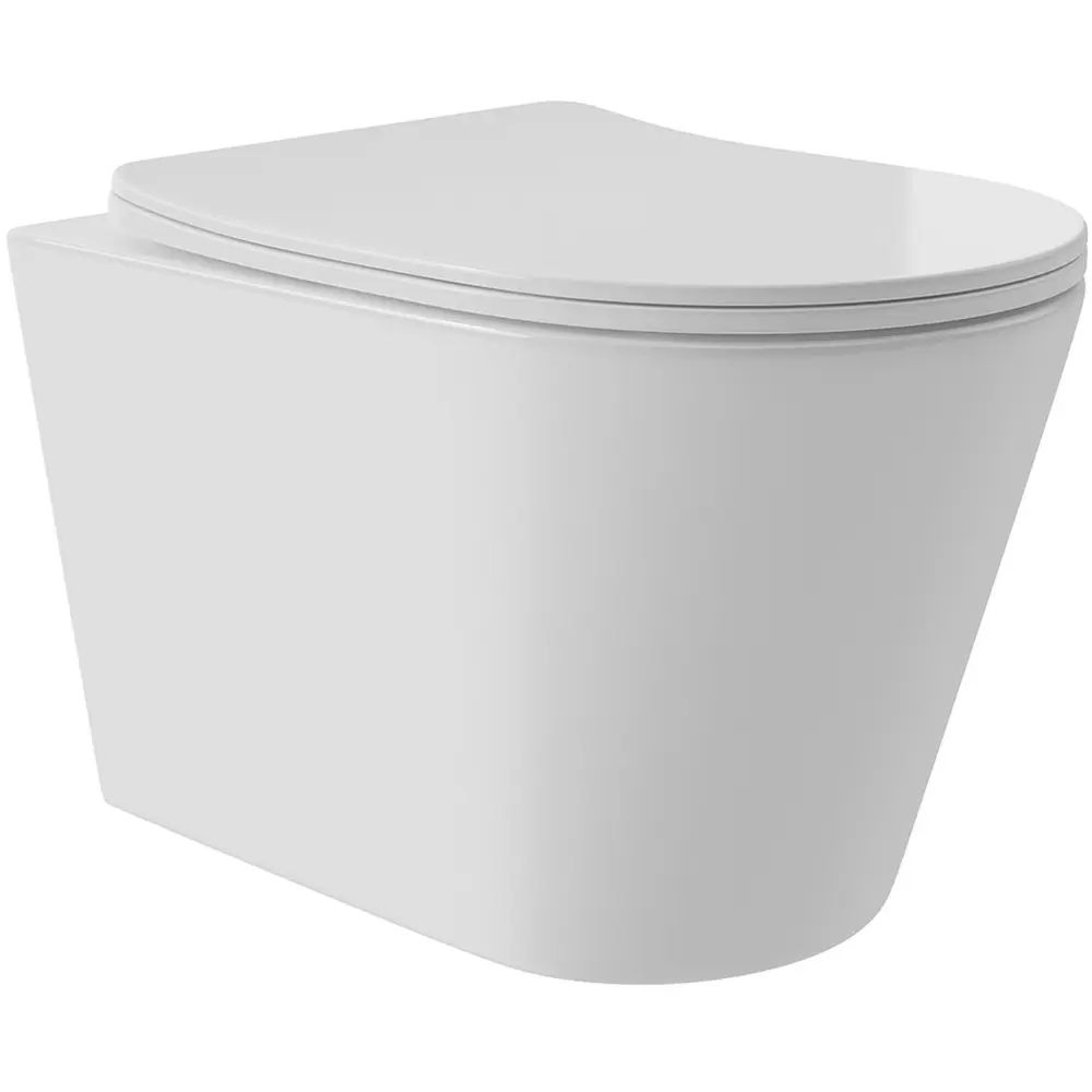 Фото 9 Инсталляция GROHE Solido 3 в 1 с клавишей смыва Even фантомный черный (38811KF0) и унитаз Long 520*365 Vortex Soft-Close белый глянцевый конус