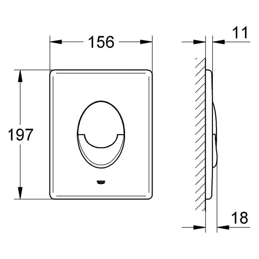 Фото 8 Инсталляция GROHE Rapid SL с клавишей 3 режима с клавишей матовый хром и унитаз подвесной ADT Long 52x36.5 Vortex белый матовый овал Фото 8 Инсталляция GROHE Rapid SL с клавишей 3 режима с клавишей матовый хром и унитаз подвесной ADT Long 52x36.5 Vortex белый матовый овал