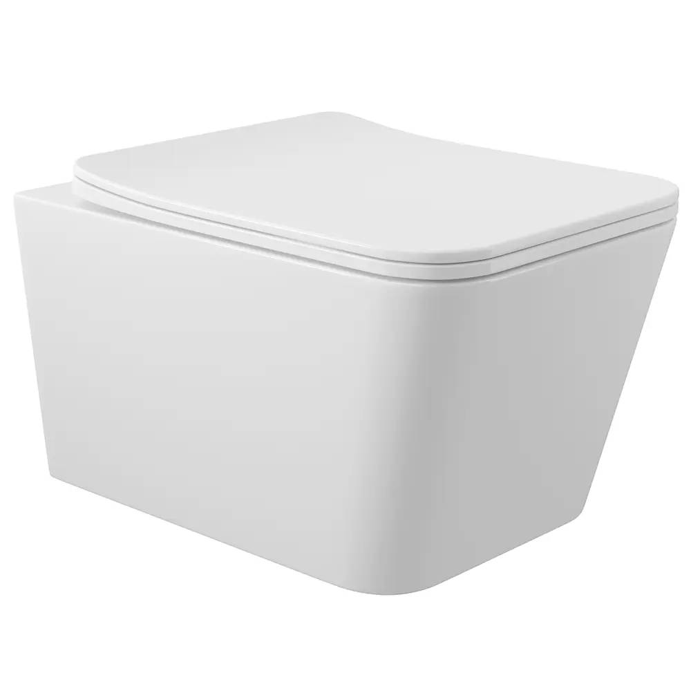 Фото 9 Инсталляция GROHE Rapid SL с клавишей матовый хром и унитаз подвесной безободковый ADT 52x37 микролифт белый глянцевый форма квадрат Фото 9 Инсталляция GROHE Rapid SL с клавишей матовый хром и унитаз подвесной безободковый ADT 52x37 микролифт белый глянцевый форма квадрат