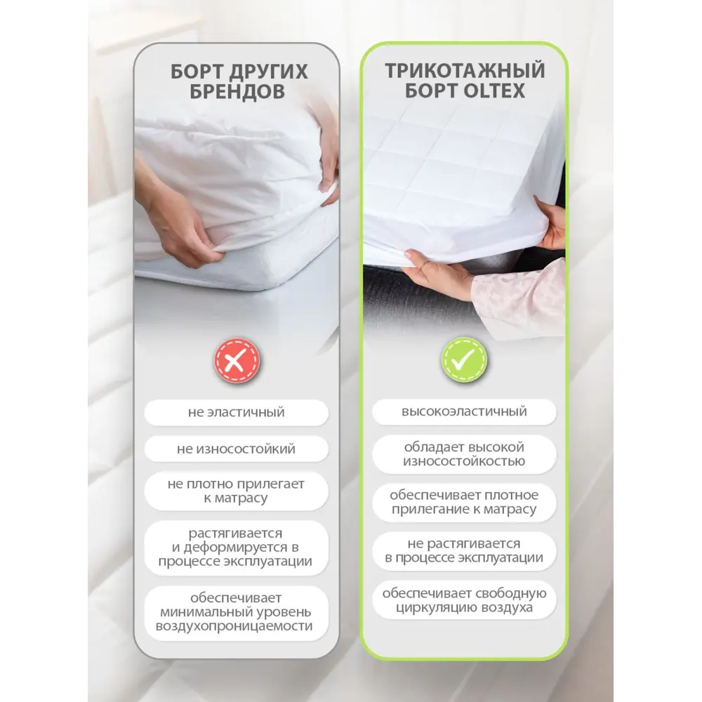 Фото 6 Ol-Tex Наматрасник-чехол на матрас 160x200x30 с бортом, с резинкой Фото 6 Ol-Tex Наматрасник-чехол на матрас 160x200x30 с бортом, с резинкой