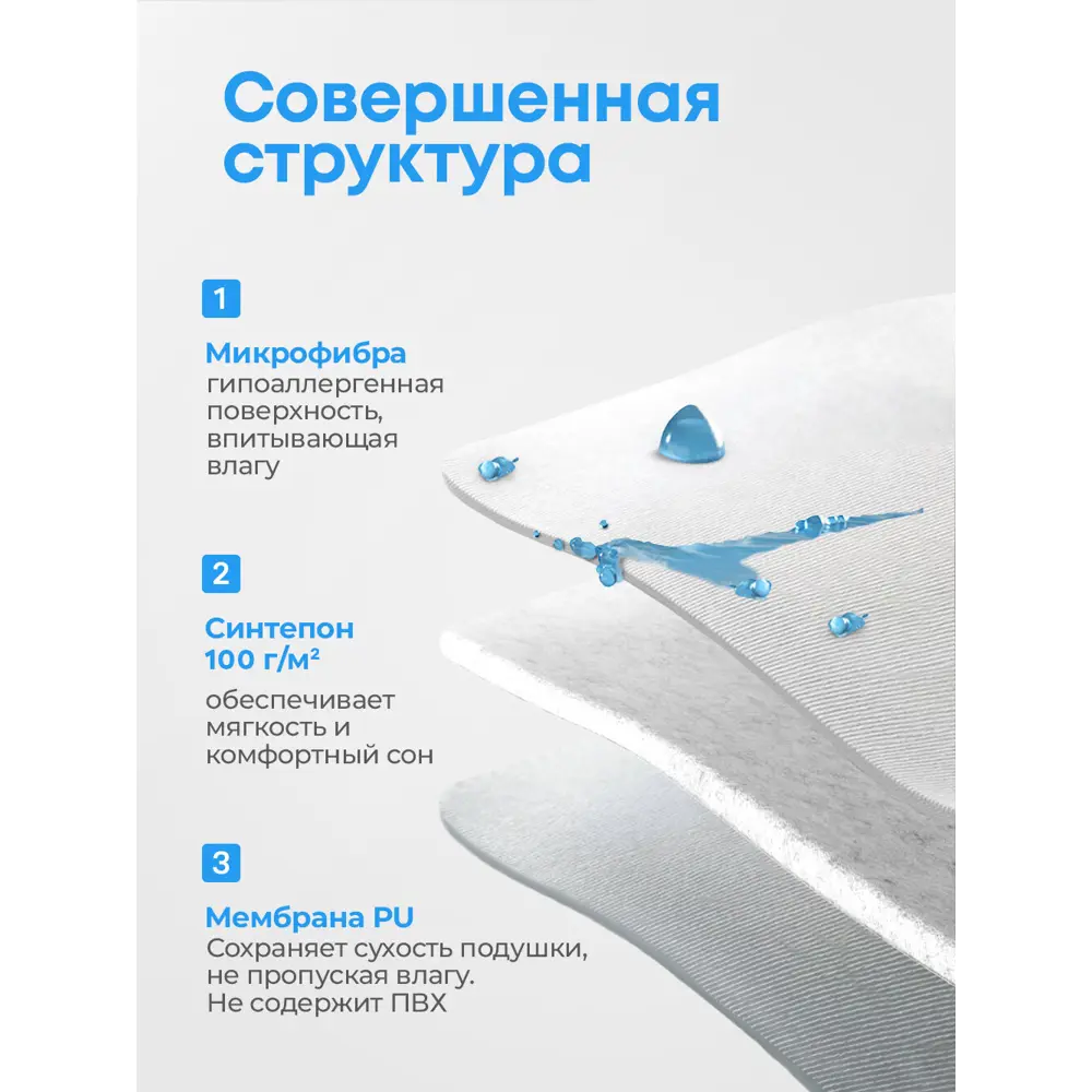 Фото 3 Наволочка Ol-tex ОНМ-50x70/2 70x50 см микрофибра 2 шт цвет белый Фото 3 Наволочка Ol-tex ОНМ-50x70/2 70x50 см микрофибра 2 шт цвет белый