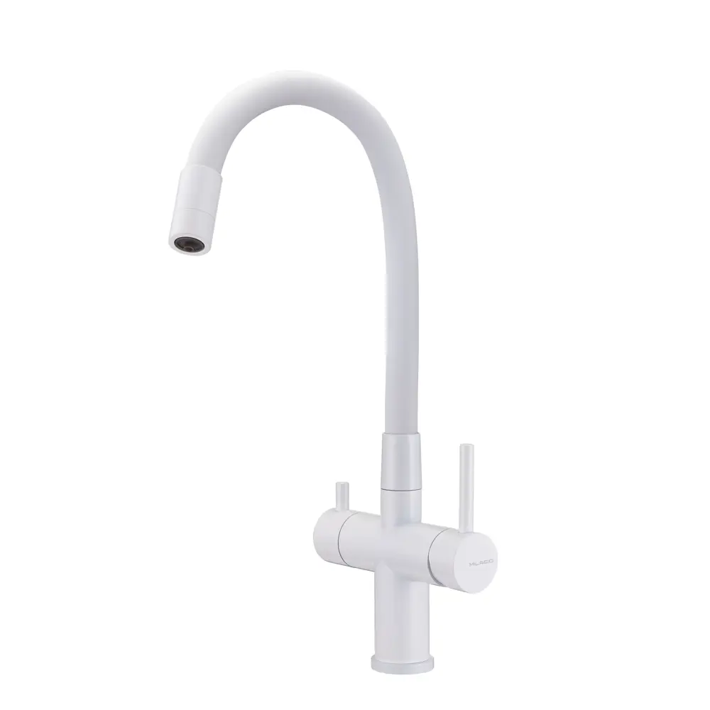 Фото 6 Смеситель для кухни Milacio 7770_MCU.560.WH_7770 поворотный излив 18.9 см цвет белый