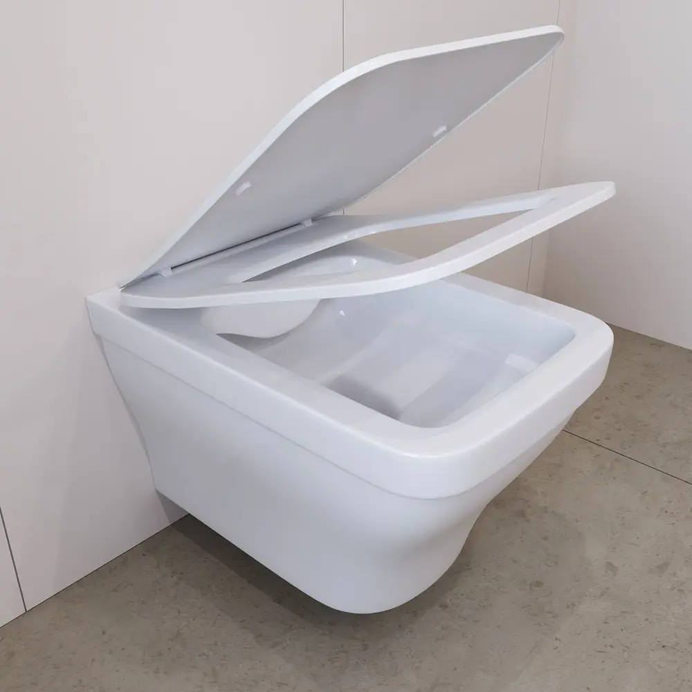 Фото 15 Инсталляция GROHE Solido 5 в 1 QuickFix Arena Cosmopolitan (39702000) и унитаз 52x37 Soft-Close белый глянцевый квадрат с выступом