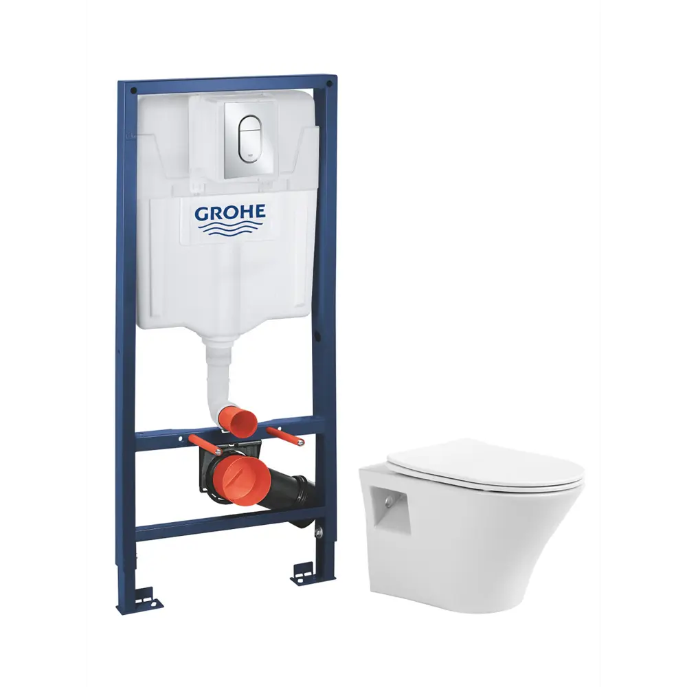 Фото 4 Инсталляции GROHE Solido 5 в 1 QuickFix с клавишей Arena Cosmopolitan с унитазом AVIMANO Promotion, быстросъемное сиденье, микролифт, белый Фото 4 Инсталляции GROHE Solido 5 в 1 QuickFix с клавишей Arena Cosmopolitan с унитазом AVIMANO Promotion, быстросъемное сиденье, микролифт, белый