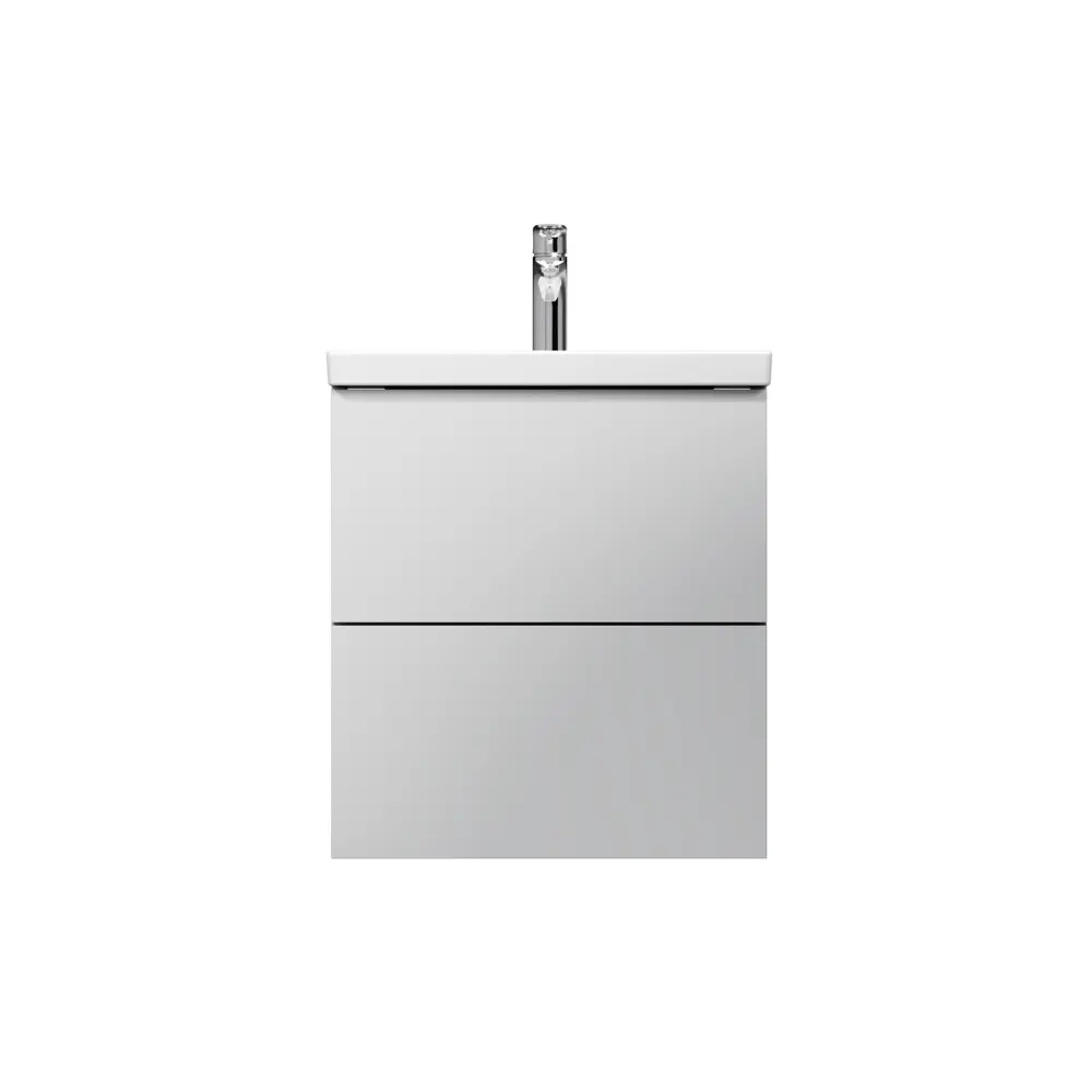 Фото 8 Тумба с раковиной для ванной Am.pm Gem подвесная 50см 2 ящика цвет белый глянец Фото 8 Тумба с раковиной для ванной Am.pm Gem подвесная 50см 2 ящика цвет белый глянец