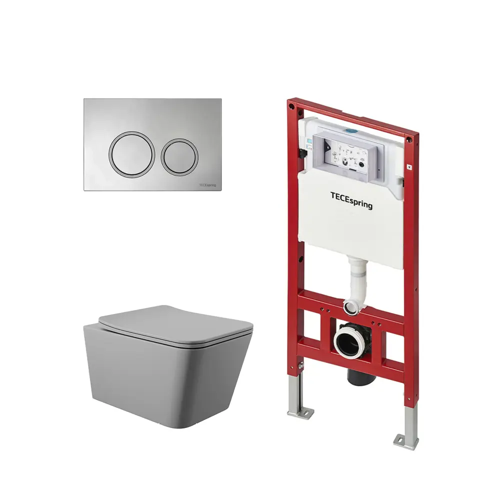 Фото 5 Инсталляция TECE spring с круглыми клавишами хром глянцевый унитаз подвесной безободковый ADT 52x37 микролифт серый матовый квадрат Фото 5 Инсталляция TECE spring с круглыми клавишами хром глянцевый унитаз подвесной безободковый ADT 52x37 микролифт серый матовый квадрат