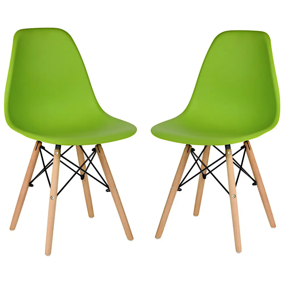 Фото Стулья для кухни Стулбержи со спинкой Eames 2 шт фисташковый Фото Стулья для кухни Стулбержи со спинкой Eames 2 шт фисташковый