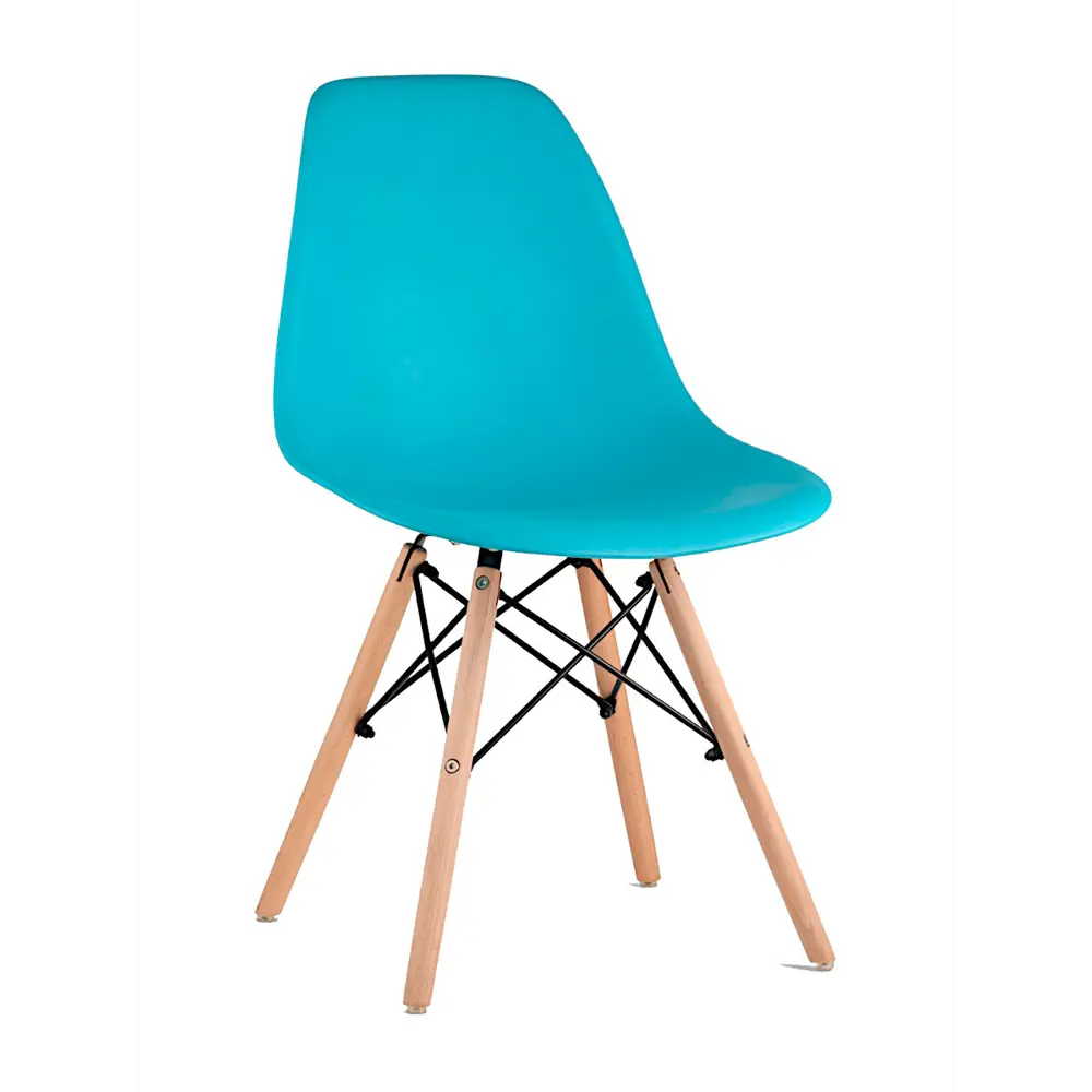 Фото Стул кухонный Стулбержи со спинкой Eames 1 шт бирюзовый Фото Стул кухонный Стулбержи со спинкой Eames 1 шт бирюзовый