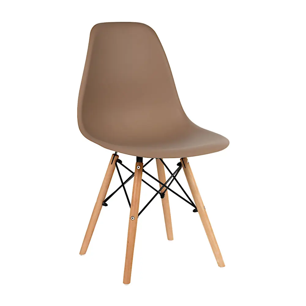 Фото Стул кухонный Стулбержи со спинкой Eames 1 шт латте Фото Стул кухонный Стулбержи со спинкой Eames 1 шт латте