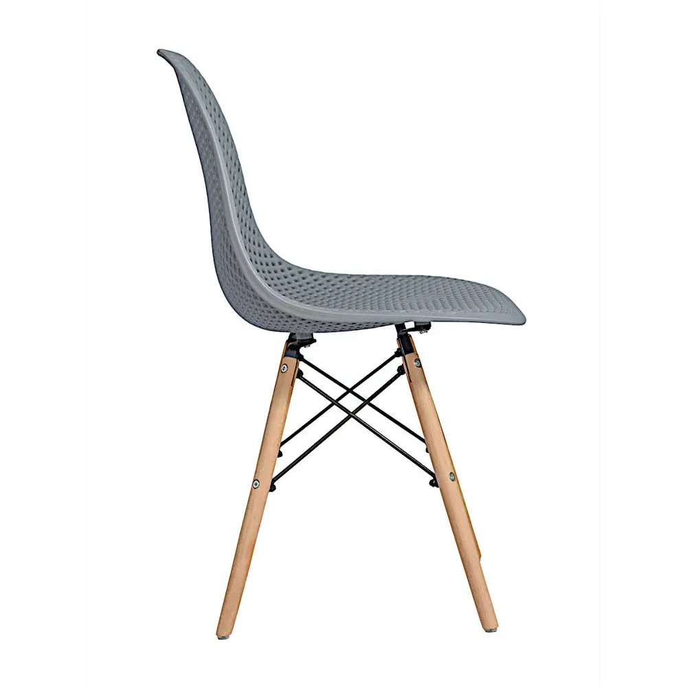 Фото 3 Стул кухонный Стулбержи со спинкой Eames Mesh 1 шт серый