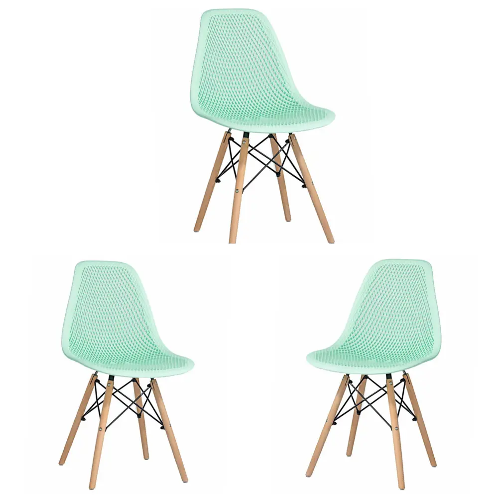 Фото Стулья для кухни Стулбержи Eames Mesh комплект 3 шт мятный Фото Стулья для кухни Стулбержи Eames Mesh комплект 3 шт мятный
