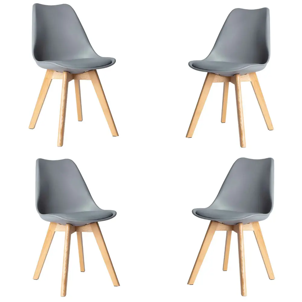 Фото Стулья для кухни Стулбержи Frankfurt 4 шт. серый Фото Стулья для кухни Стулбержи Frankfurt 4 шт. серый