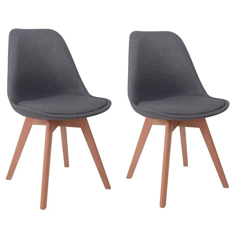 Фото Стул мягкий со спинкой Frankfurt комплект 2 шт ткань серый Фото Стул мягкий со спинкой Frankfurt комплект 2 шт ткань серый