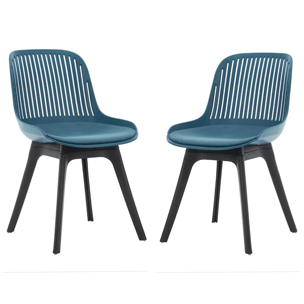 Фото Стул для письменного стола кухни Стулбержи туалетного столика Grace Plus 2 шт темно-синий опоры черные Фото Стул для письменного стола кухни Стулбержи туалетного столика Grace Plus 2 шт темно-синий опоры черные