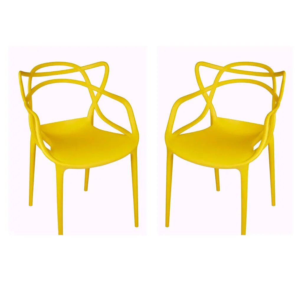 Фото Стул для кухни Стулбержи пластиковый Masters 2 шт. желтый Фото Стул для кухни Стулбержи пластиковый Masters 2 шт. желтый