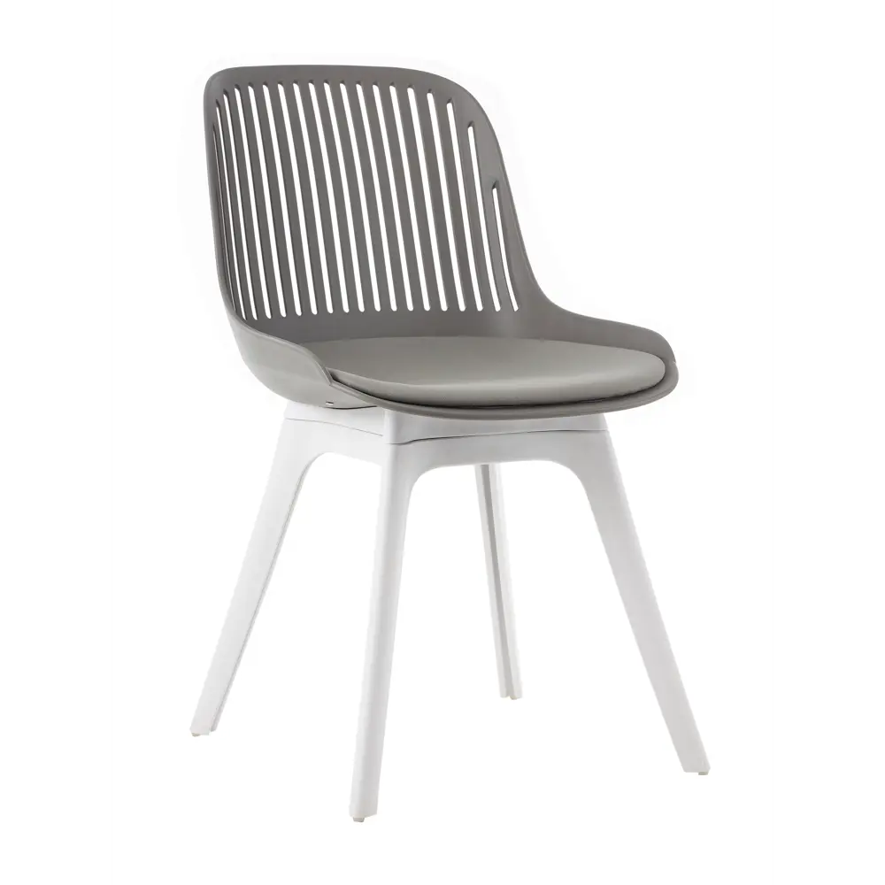 Фото Стул для письменного стола кухни Стулбержи туалетного столика Grace Plus 1 шт серый опоры белые Фото Стул для письменного стола кухни Стулбержи туалетного столика Grace Plus 1 шт серый опоры белые