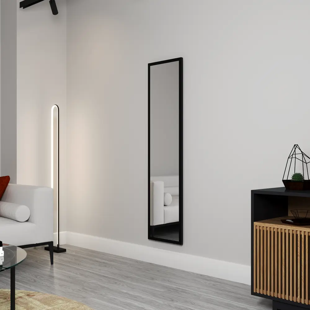Фото 3 Зеркало напольное и настенное Inspire Альпы прямоугольное 40x160 см цвет черный Фото 3 Зеркало напольное и настенное Inspire Альпы прямоугольное 40x160 см цвет черный