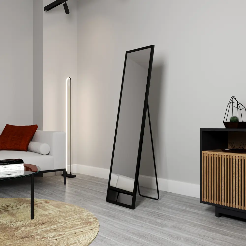 Фото Зеркало напольное и настенное Inspire Альпы прямоугольное 40x160 см цвет черный Фото Зеркало напольное и настенное Inspire Альпы прямоугольное 40x160 см цвет черный