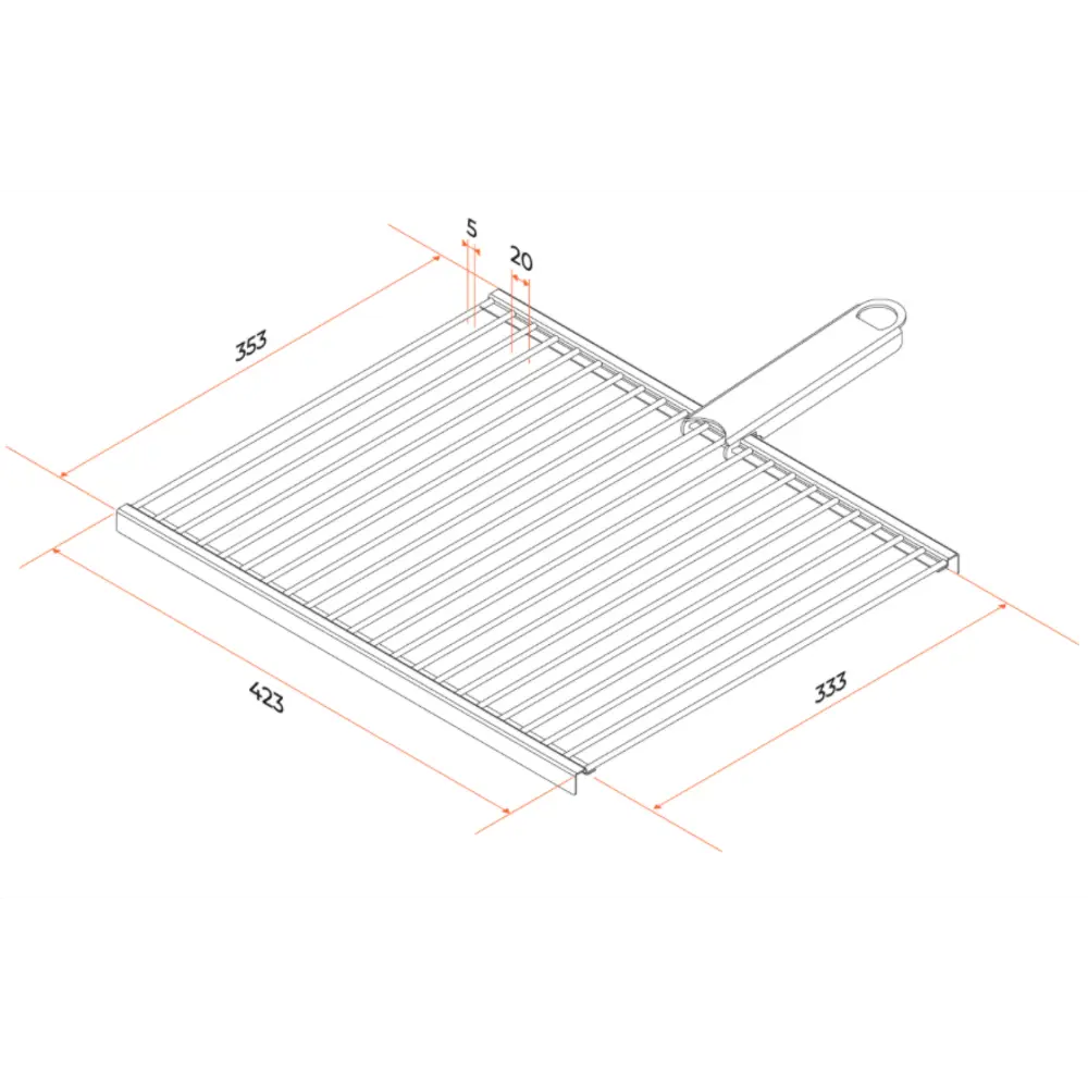 Фото 4 Гриль для барбекю Gratar РБ102 36x2x42 см нержавеющая сталь