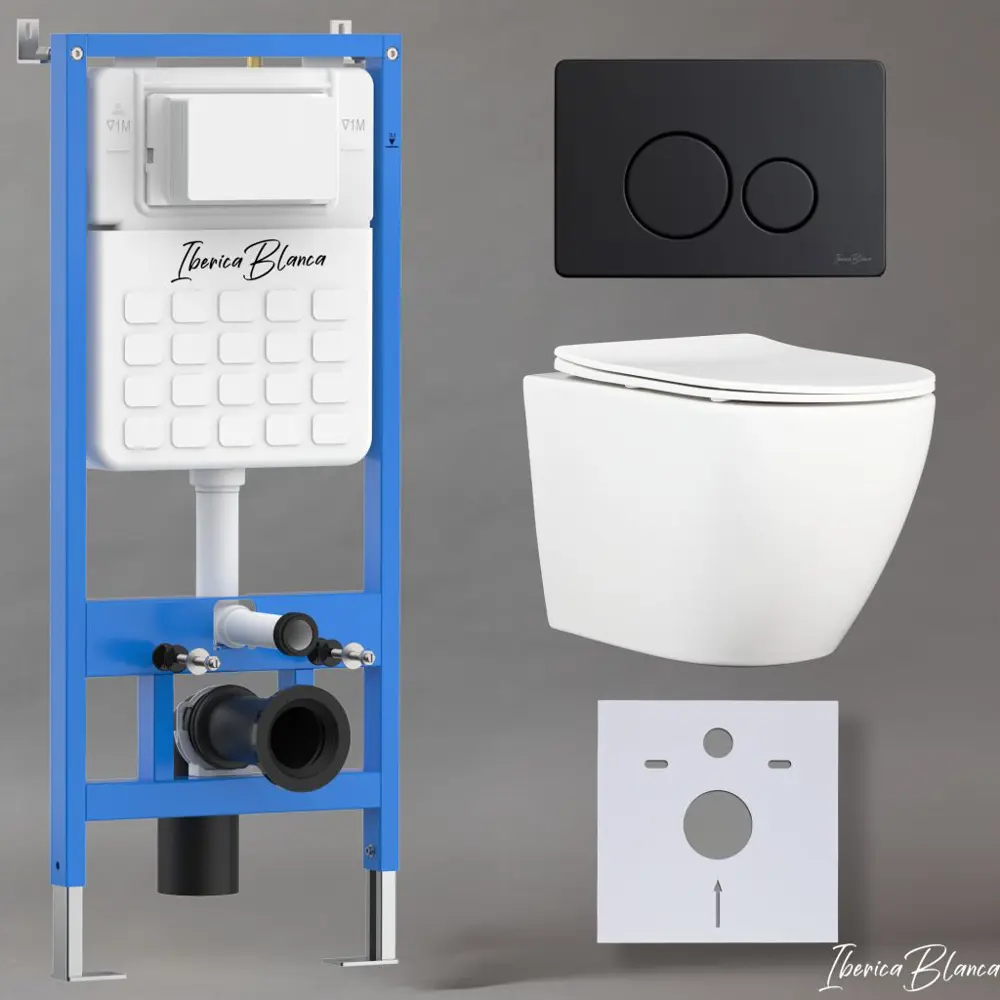 Фото Комплект инсталляция с унитазом Iberica blanca IB001.BLA.231.812 цвет белый