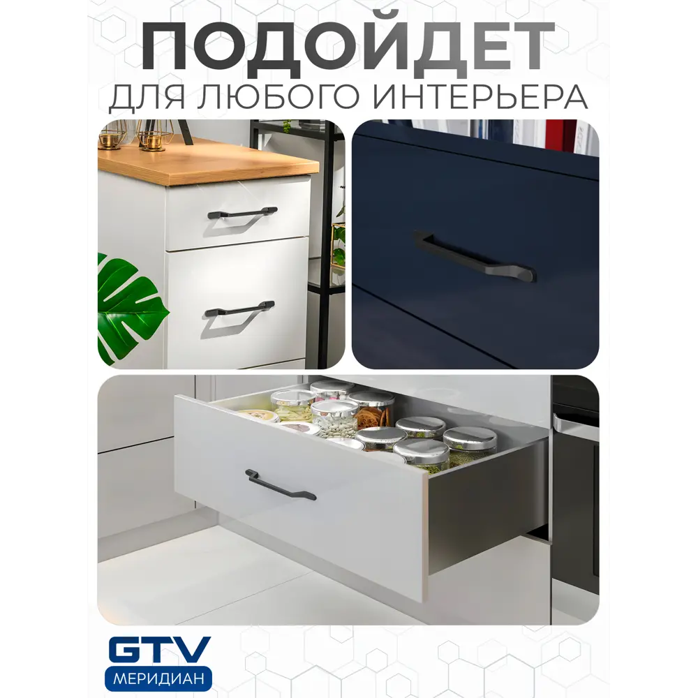 Фото 4 Ручка-скоба FLAVIO 128 мм черный матовый Фото 4 Ручка-скоба FLAVIO 128 мм черный матовый