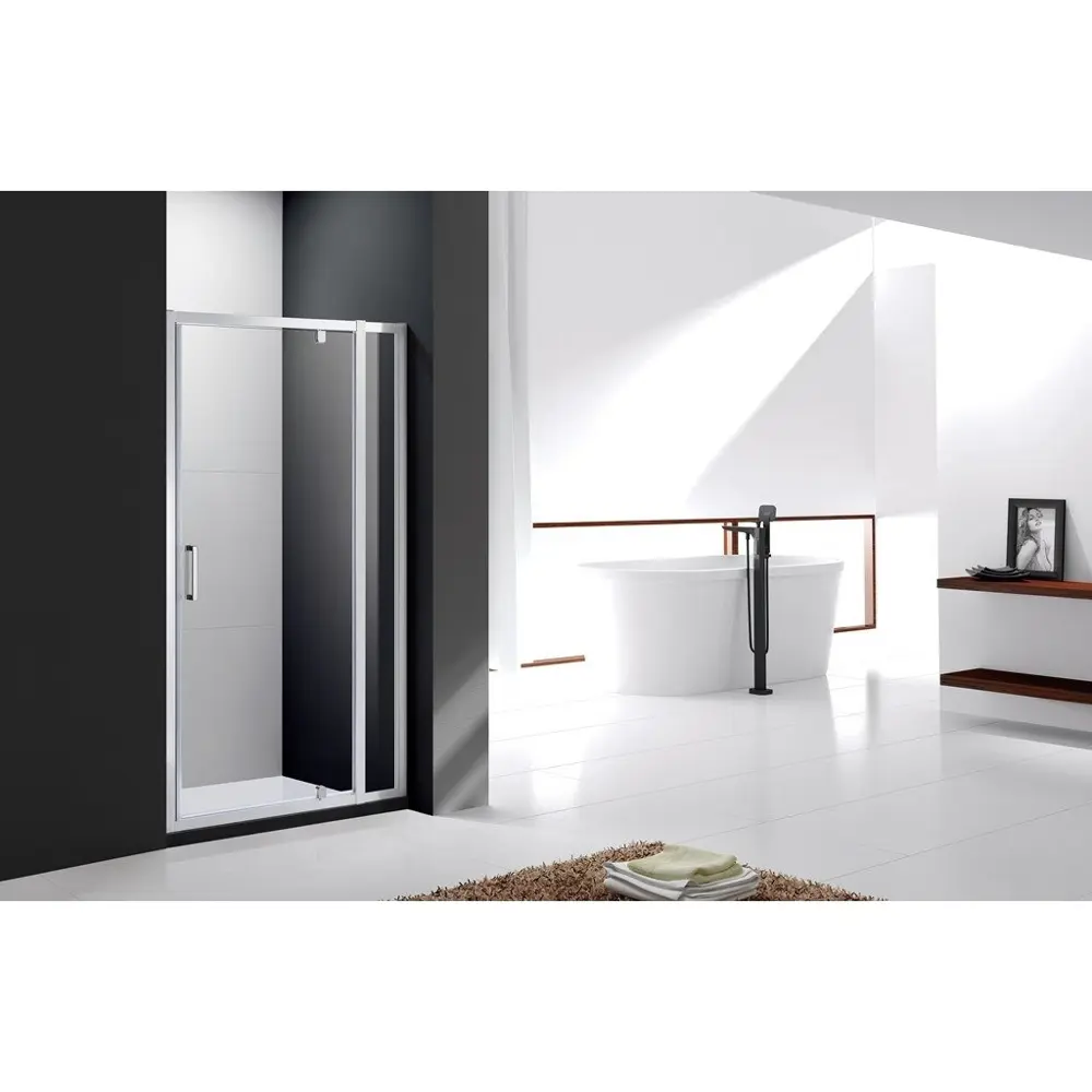 Фото 3 Душевая дверь Cezares Molveno 110см эффект стекла прозрачный распашной