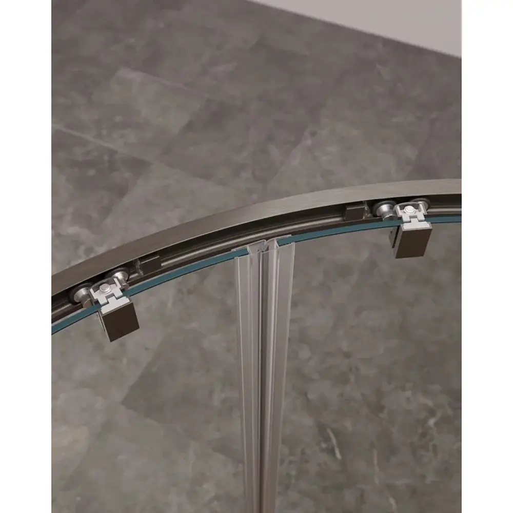 Фото 6 Душевой уголок Cezares Molveno 645741 многоугольный 120x120см серый профиль эффект стекла без покрытия