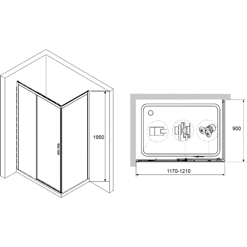 Фото 7 Душевой уголок Rgw Leipzig 488937 прямоугольный 120x90см черный профиль эффект стекла прозрачный Фото 7 Душевой уголок Rgw Leipzig 488937 прямоугольный 120x90см черный профиль эффект стекла прозрачный