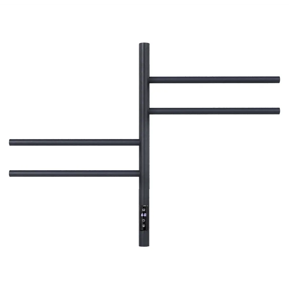 Фото 3 Полотенцесушитель электрический Vincea VTD-1S1 430x597 мм 65 Вт с терморегулятором Е-образный цвет темно-серый