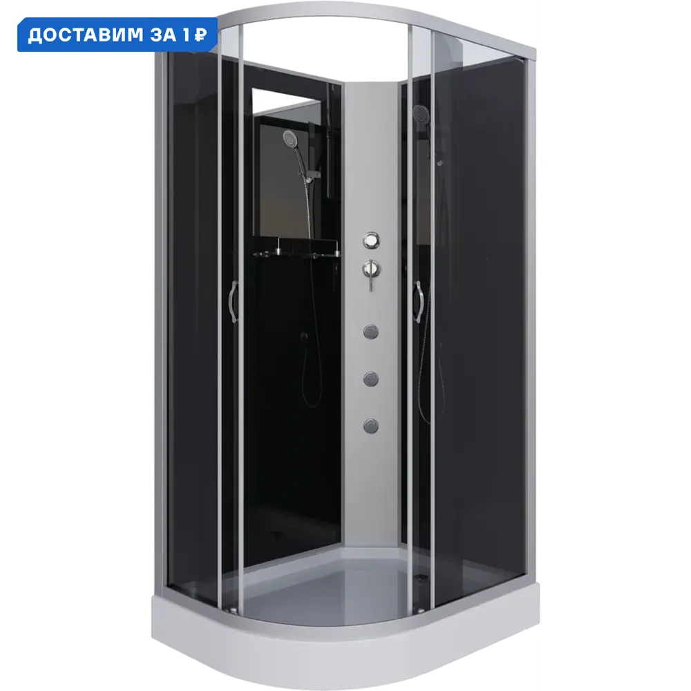 Фото Душевая кабина Niagara 35121433rbkg низкий поддон 120x80 см ассиметричный Фото Душевая кабина Niagara 35121433rbkg низкий поддон 120x80 см ассиметричный