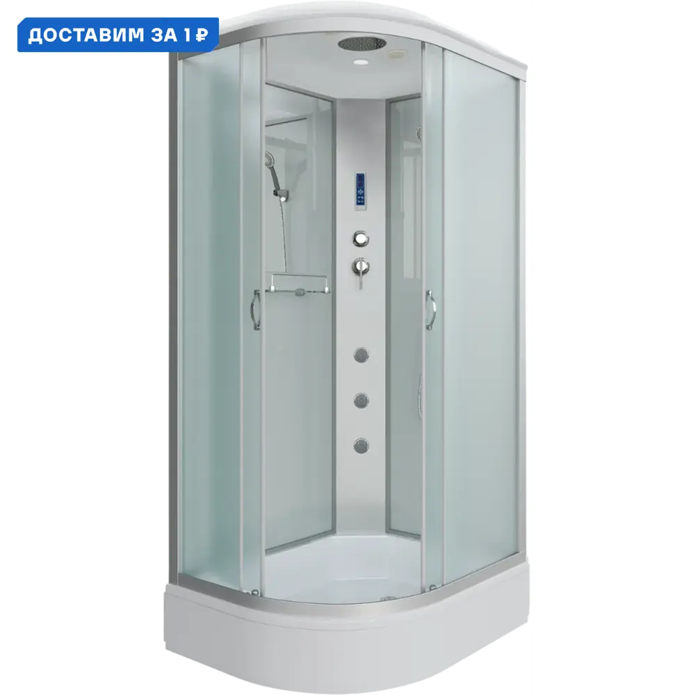 Фото Душевая кабина Niagara 330844rf средний поддон 100x80 см ассиметричный