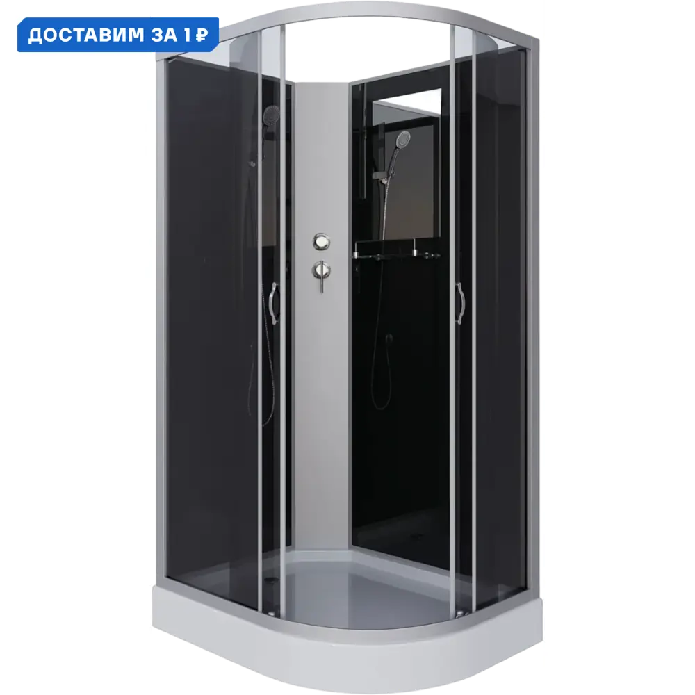 Фото Душевая кабина Niagara 35121433lbk низкий поддон 120x80 см ассиметричный Фото Душевая кабина Niagara 35121433lbk низкий поддон 120x80 см ассиметричный