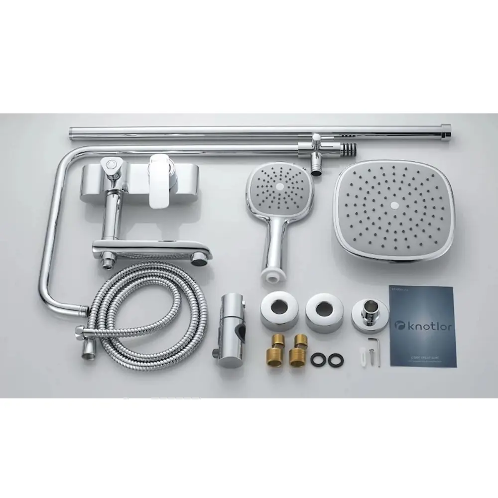Фото 5 Душевая система Knotlor KN-43-LM 3 режимная цвет хром Фото 5 Душевая система Knotlor KN-43-LM 3 режимная цвет хром