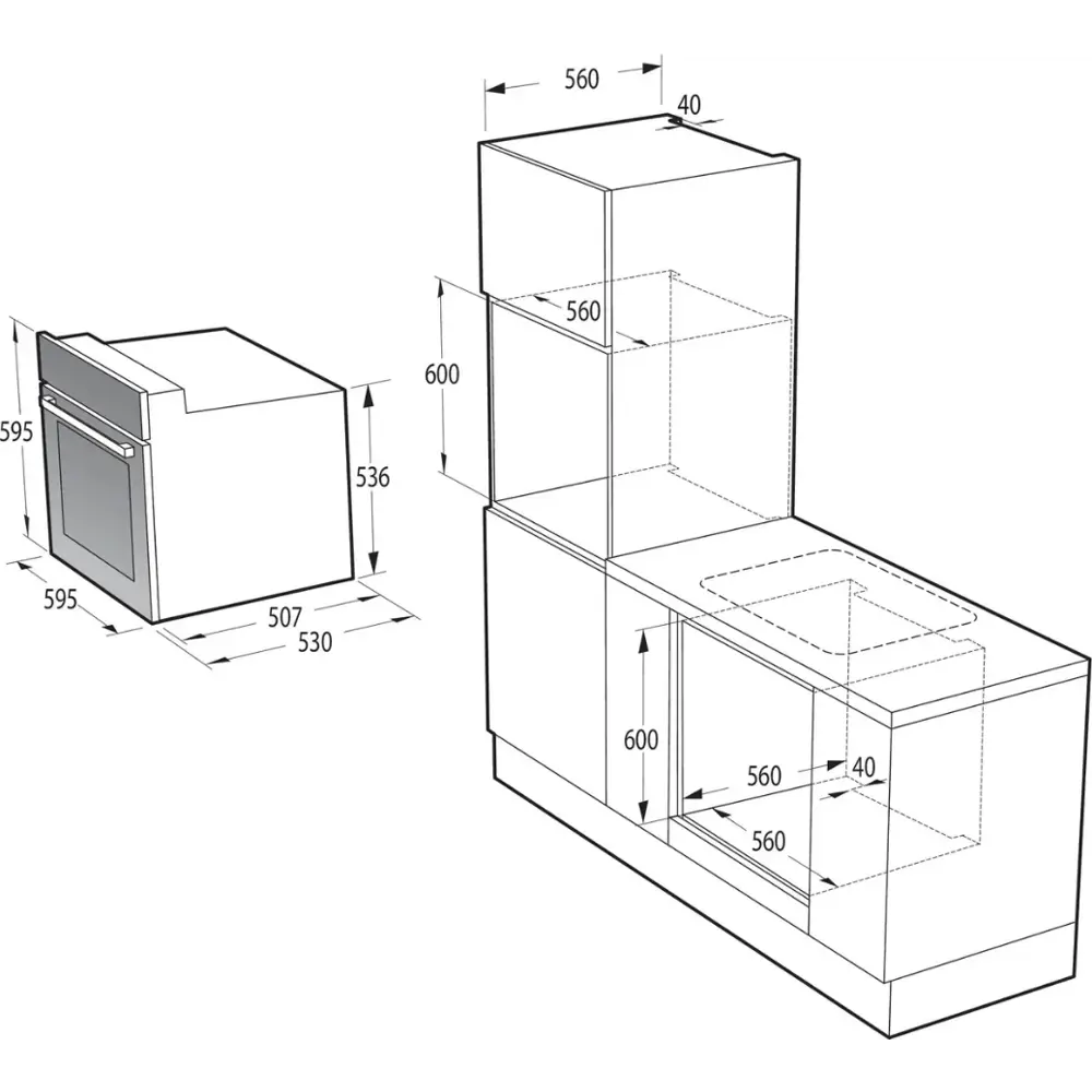Фото 4 Встраиваемый духовой шкаф Gorenje BH-7A29E7E6 59.5х59.5х53 см цвет белый