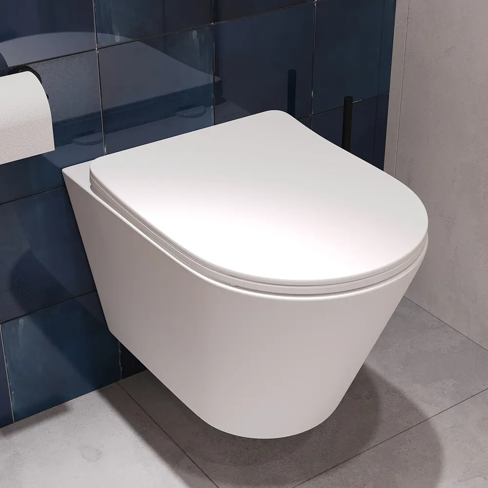 Фото 17 Инсталляция Teymi Aina 52 T70011 с клавишей Lina хром глянцевый T70102CH и унитаз подвесной безободковый ADT 52.5x36 микролифт белый матовый конус