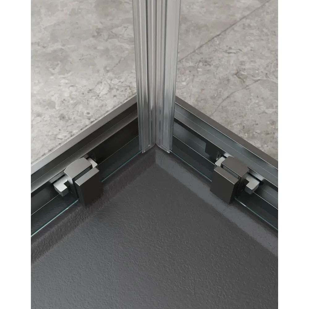 Фото 4 Душевой уголок Cezares Molveno прямоугольник 120x110см никелированный профиль эффект стекла прозрачный