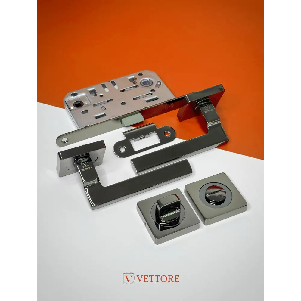 Фото 9 Ручка дверная Vettore R06.031 BN с фиксатором BK 0605 и замком WC 410 B-S Kevlar черный никель Фото 9 Ручка дверная Vettore R06.031 BN с фиксатором BK 0605 и замком WC 410 B-S Kevlar черный никель