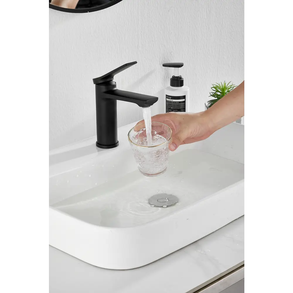 Фото 7 Смеситель для раковины Belz B10572-7 однорычажный цвет черный