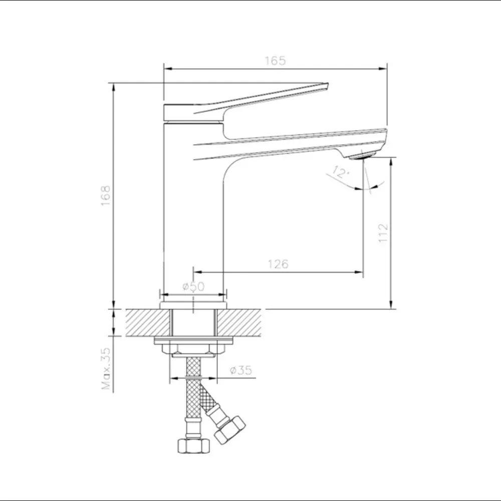 Фото 5 Смеситель для раковины Belz B10572-7 однорычажный цвет черный