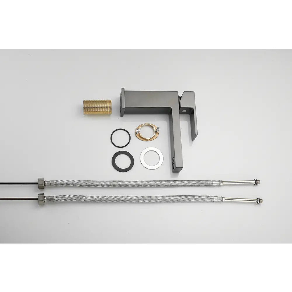 Фото 6 Смеситель для раковины Belz B10672-3 однорычажный цвет матовая сталь