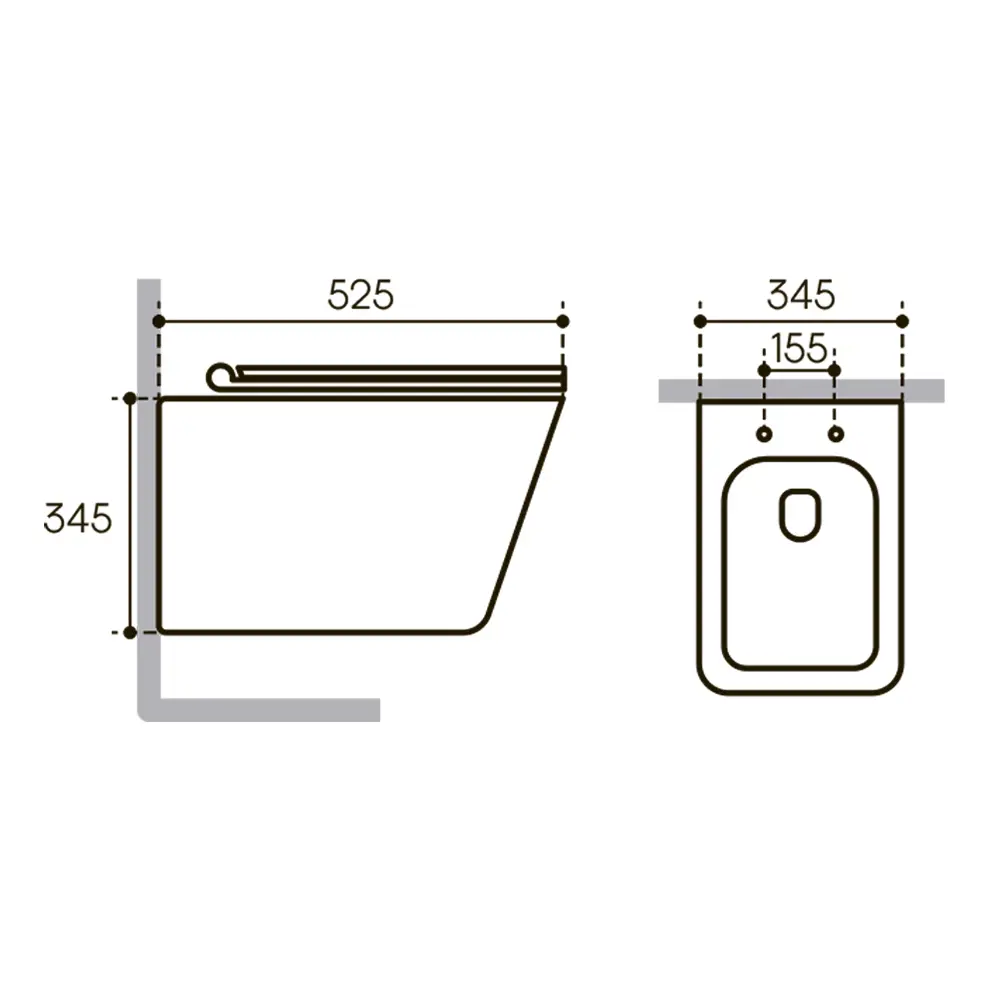 Фото 16 Инсталляция Teymi Aina 50 T70033 с клавишей Aina хром глянцевый T70012CH и унитаз подвесной ADT Long 52.5x34.5 Vortex черный матовый, квадрат