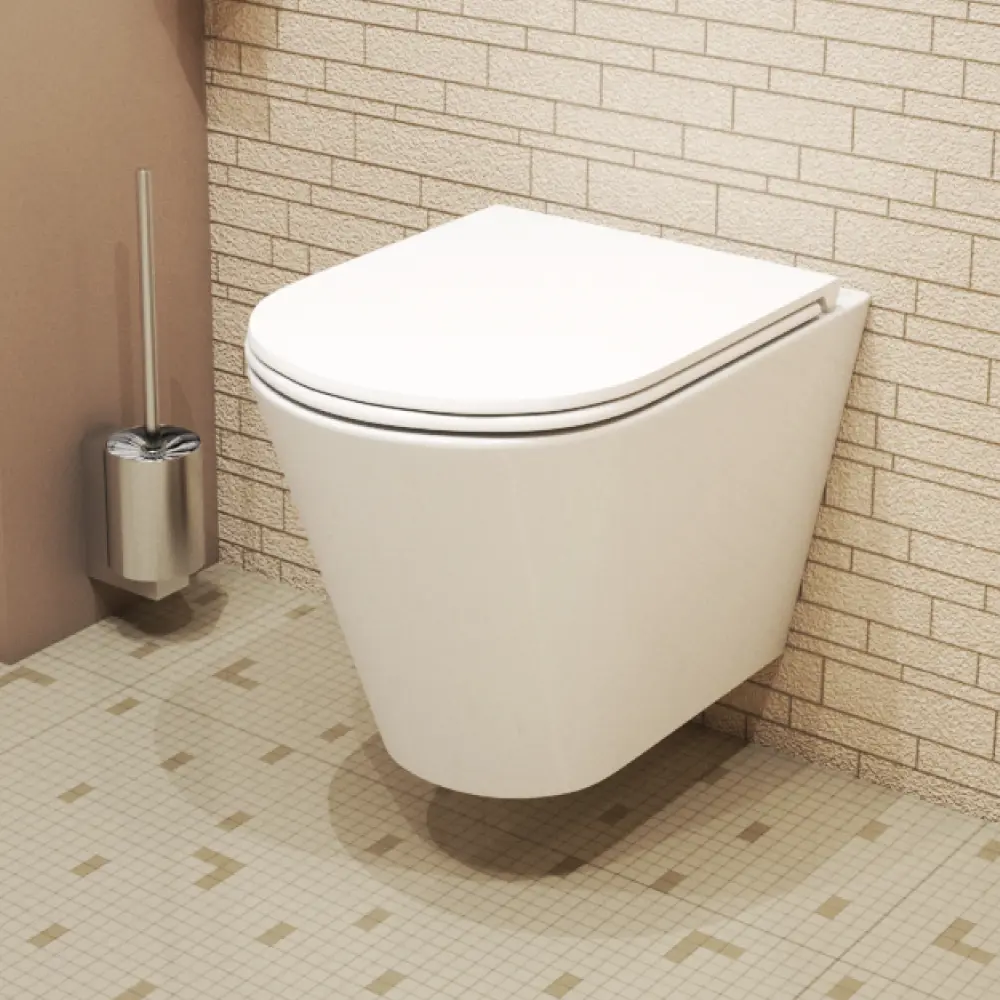 Фото Унитаз подвесной Owl 1975 TOWLT190304 безободковый с сиденьем микролифт Фото Унитаз подвесной Owl 1975 TOWLT190304 безободковый с сиденьем микролифт