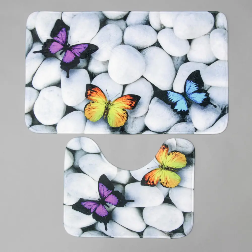 Фото Набор ковриков для ванной комнаты Доляна 3782395 80x49.5 цвет белый Фото Набор ковриков для ванной комнаты Доляна 3782395 80x49.5 цвет белый