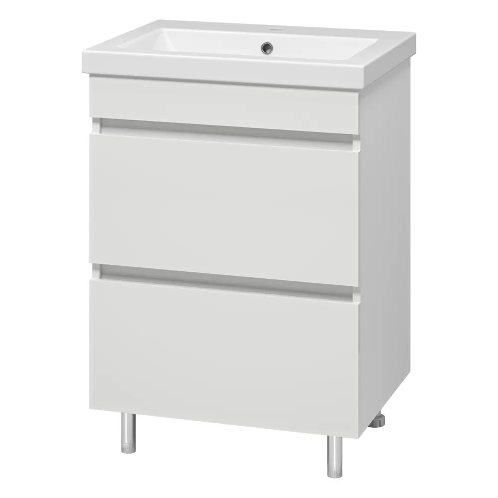 Фото 5 Тумба под раковину напольная Misty УТ000027149 60см цвет белый Фото 5 Тумба под раковину напольная Misty УТ000027149 60см цвет белый