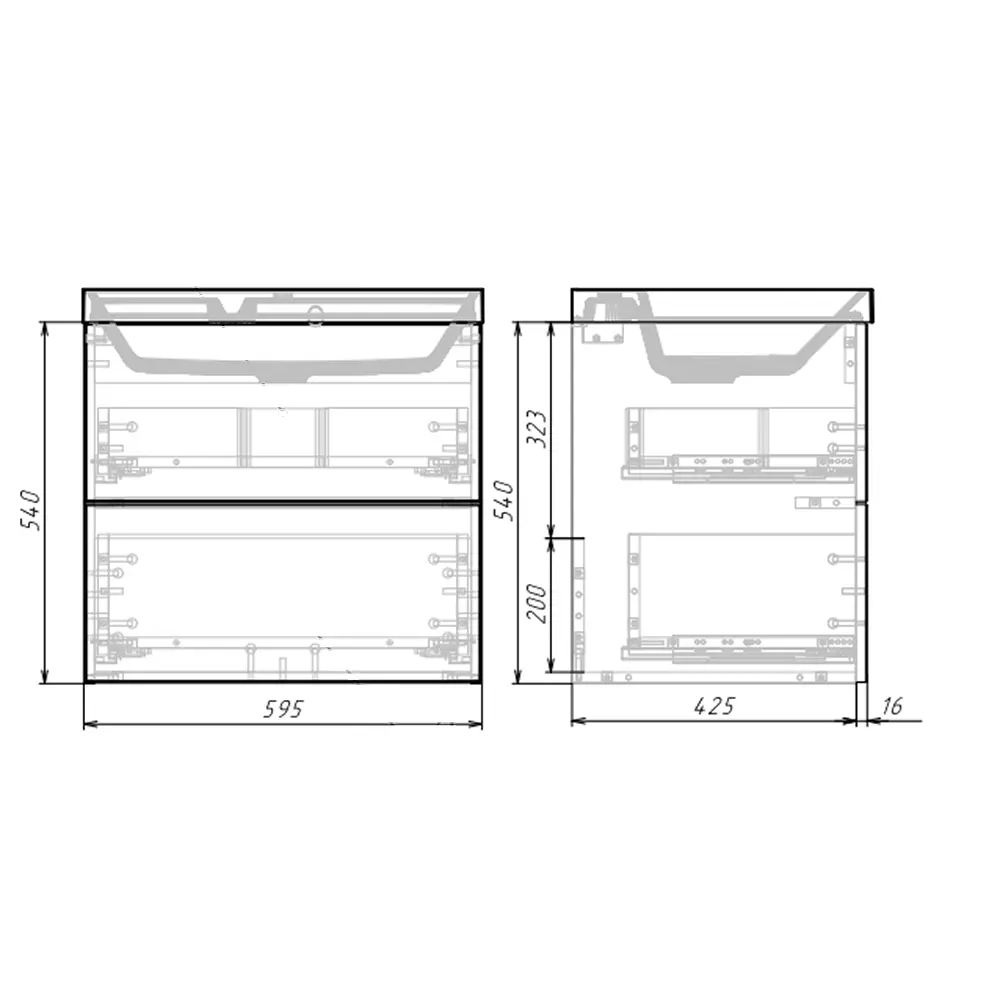 Фото 15 Тумба с раковиной для ванной Mebelvann Trend TRE10602701601A 60 см подвесная цвет антрацит Фото 15 Тумба с раковиной для ванной Mebelvann Trend TRE10602701601A 60 см подвесная цвет антрацит
