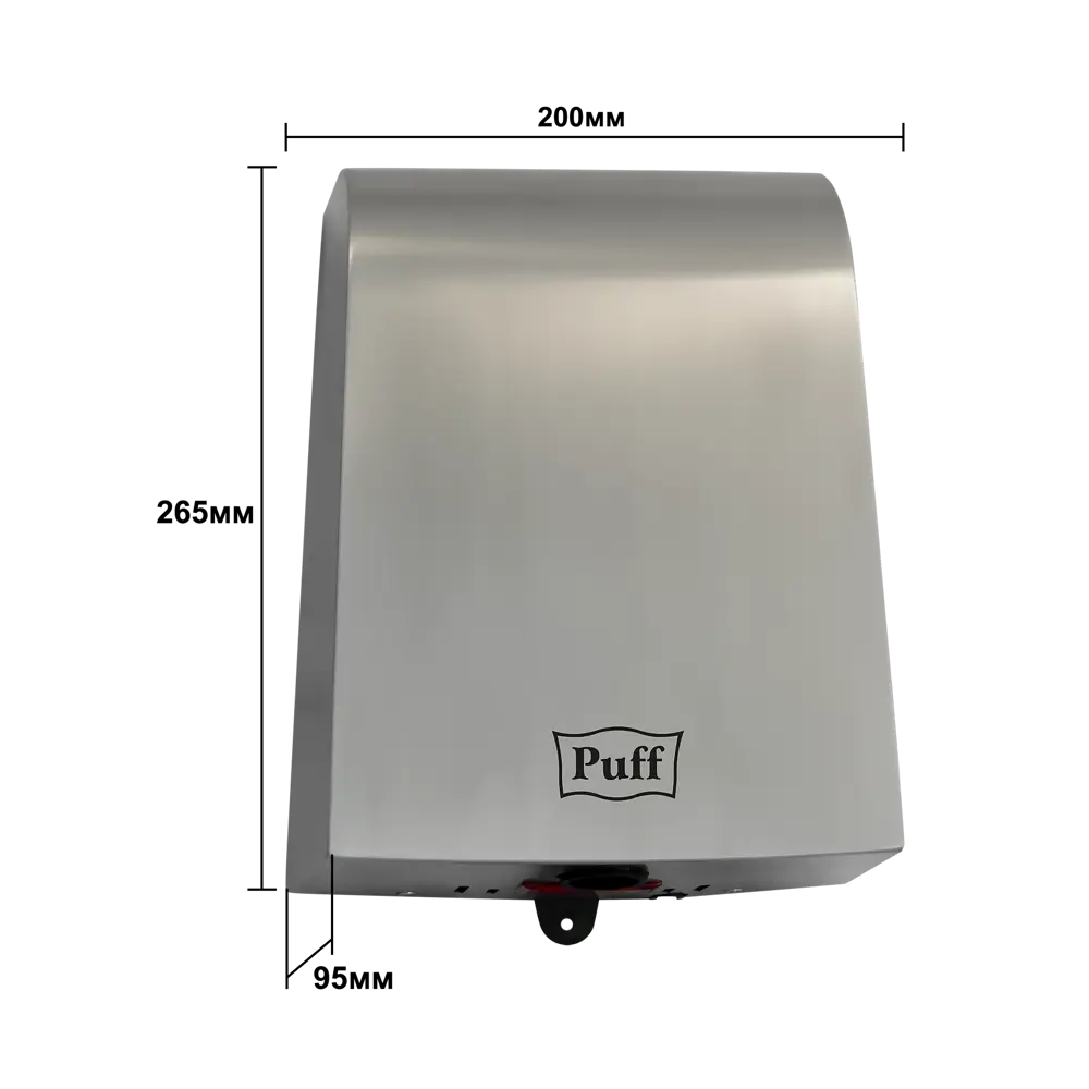 Фото 19 Сушилка для рук Puff-8950, Хром 1 кВт, антивандальная