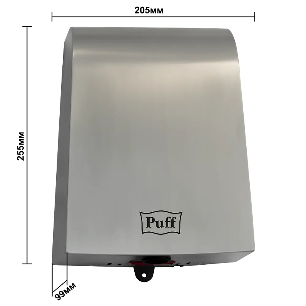 Фото 9 Сушилка для рук Puff-8950, Хром 1 кВт, антивандальная