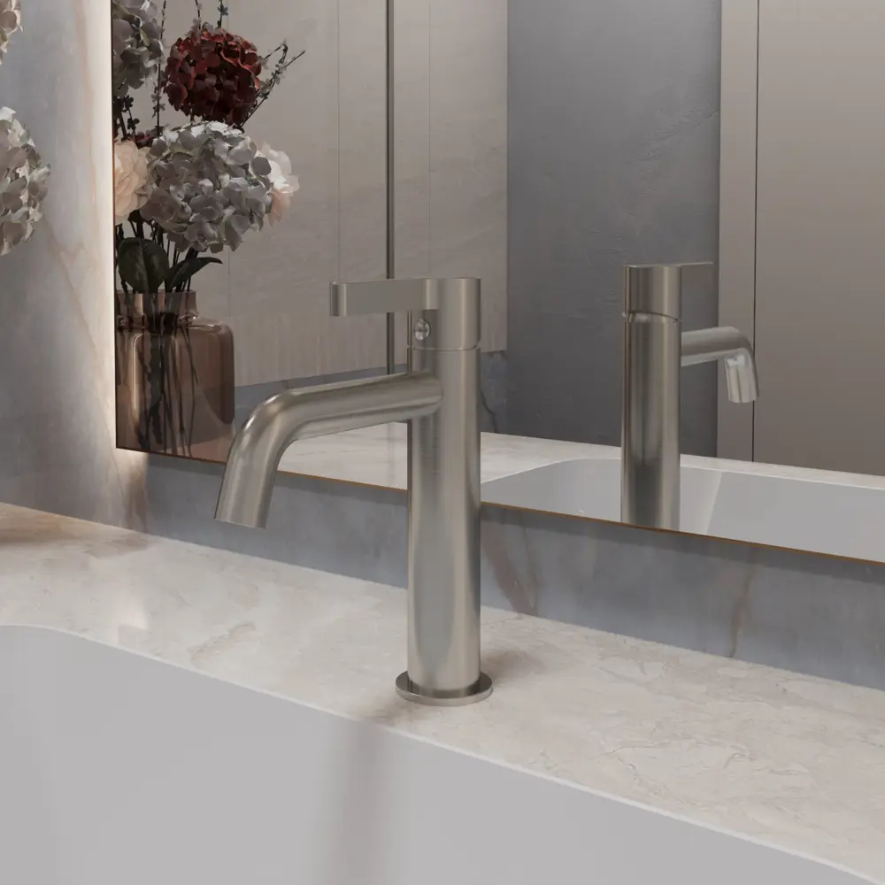 Фото Смеситель для раковины Vincea Villa VBF-1VL1BN однорычажный цвет брашированный никель Фото Смеситель для раковины Vincea Villa VBF-1VL1BN однорычажный цвет брашированный никель