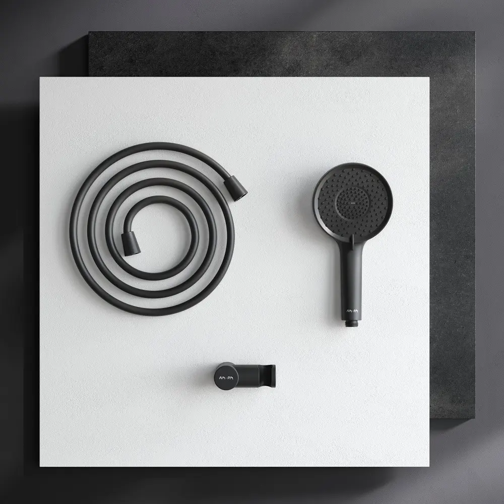 Фото 5 Лейка для душа Am.pm X-Joy F01185A022 c шлангом 175 см цвет черный Фото 5 Лейка для душа Am.pm X-Joy F01185A022 c шлангом 175 см цвет черный